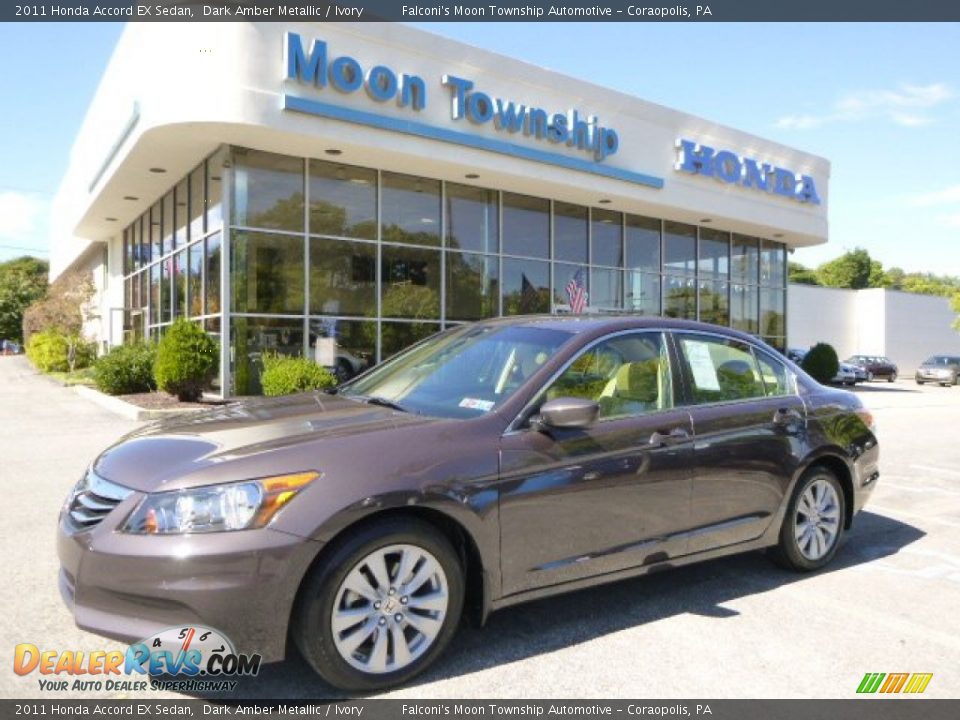 2011 Honda Accord EX Sedan Dark Amber Metallic / Ivory Photo #1