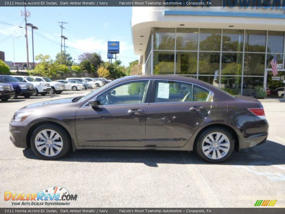 2011 Honda Accord EX Sedan Dark Amber Metallic / Ivory Photo #2