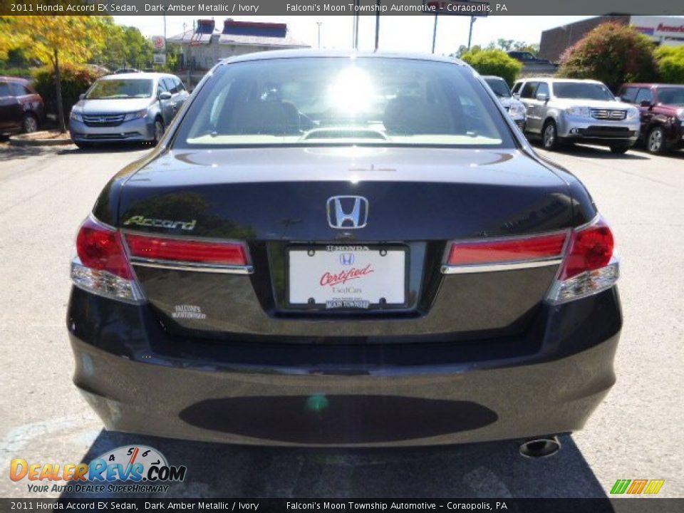 2011 Honda Accord EX Sedan Dark Amber Metallic / Ivory Photo #4