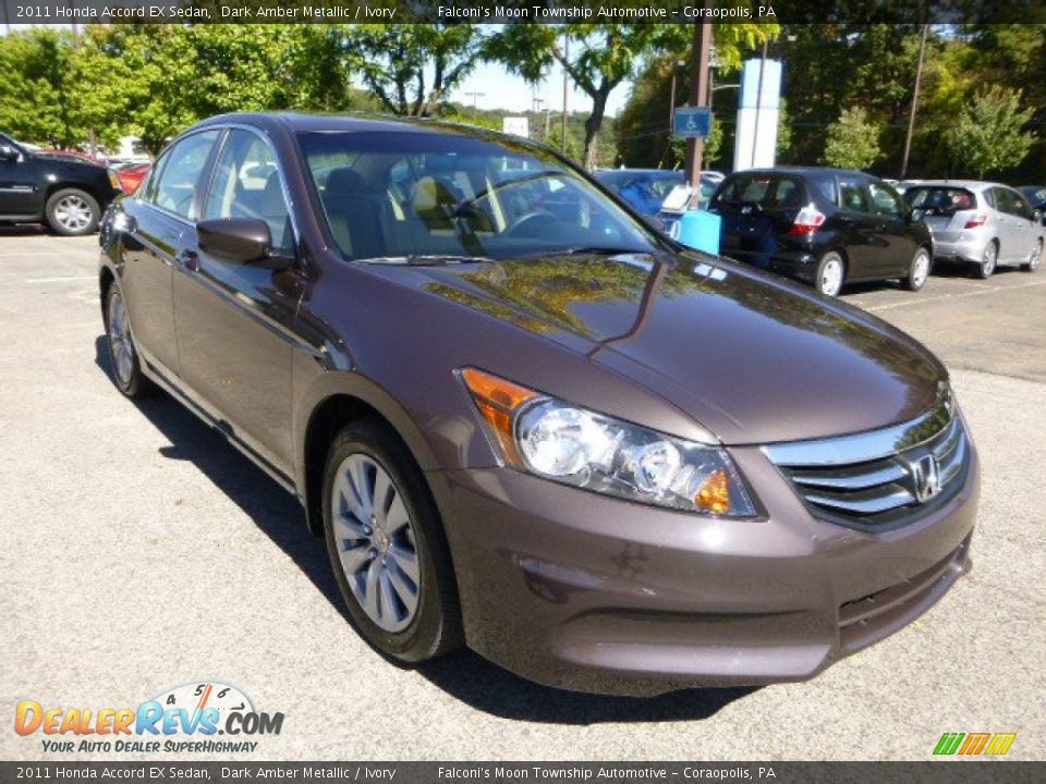 2011 Honda Accord EX Sedan Dark Amber Metallic / Ivory Photo #7