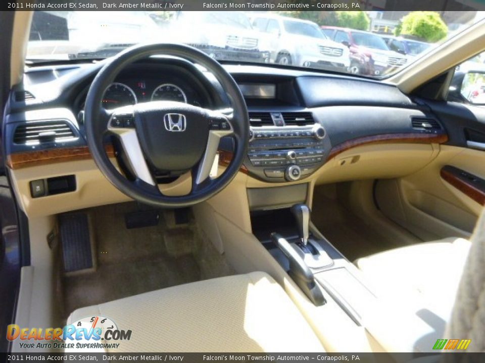 2011 Honda Accord EX Sedan Dark Amber Metallic / Ivory Photo #16