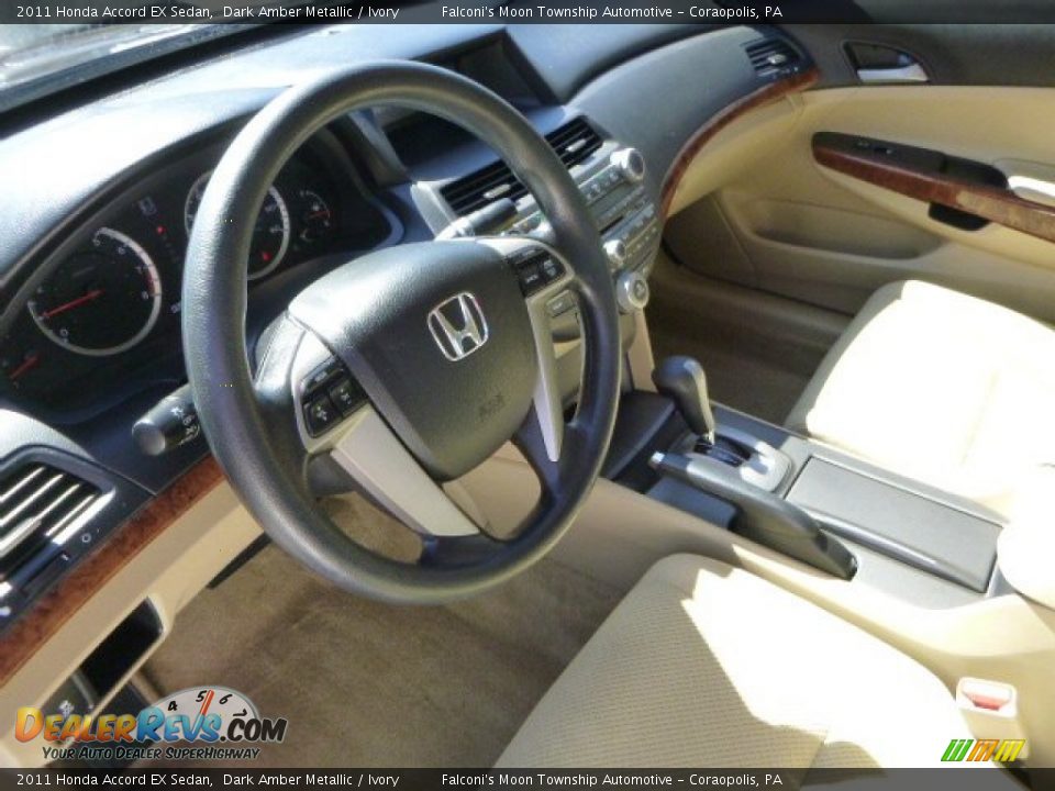 2011 Honda Accord EX Sedan Dark Amber Metallic / Ivory Photo #23