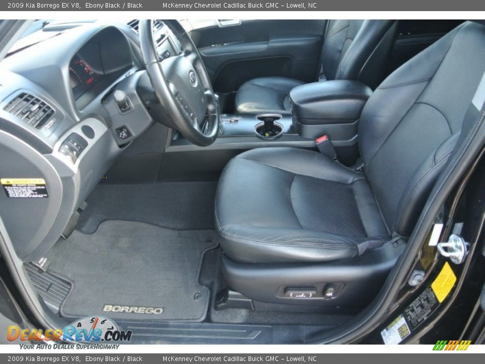 2009 Kia Borrego EX V8 Ebony Black / Black Photo #8