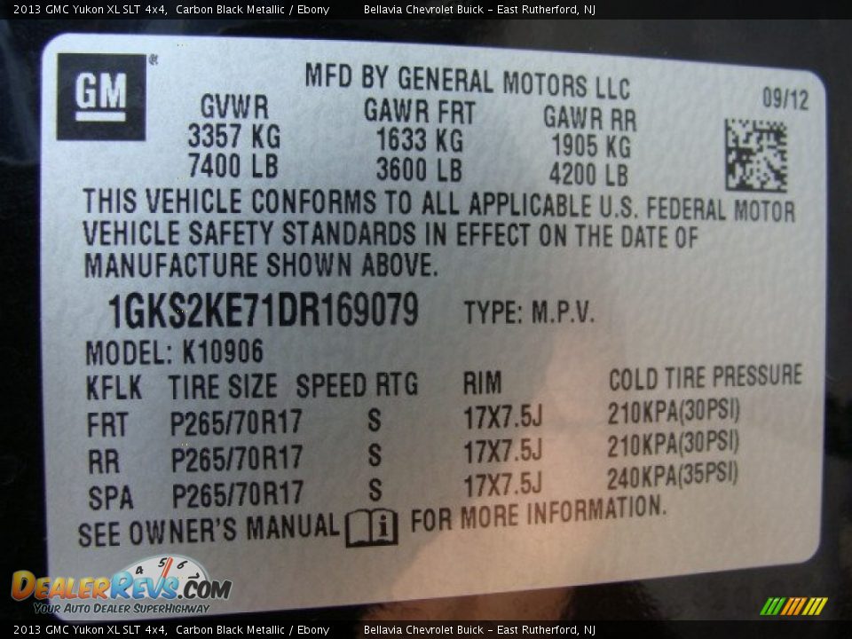 2013 GMC Yukon XL SLT 4x4 Carbon Black Metallic / Ebony Photo #15