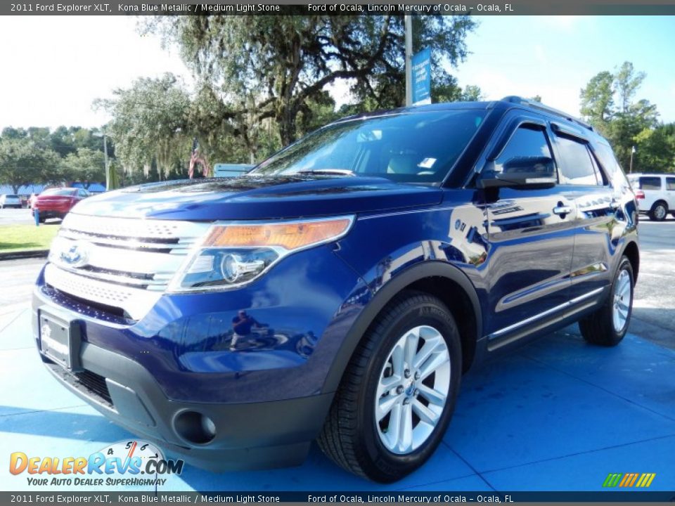 2011 Ford Explorer XLT Kona Blue Metallic / Medium Light Stone Photo #1