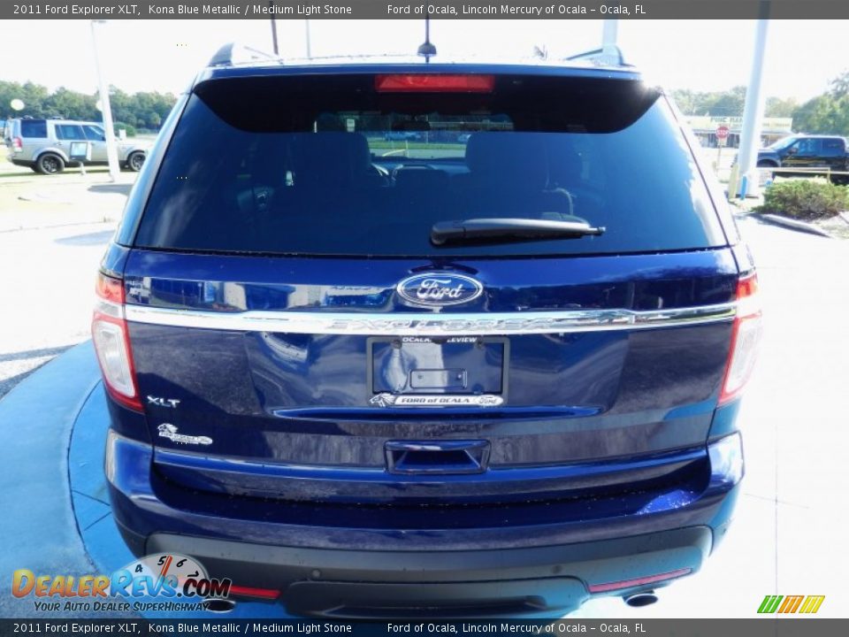 2011 Ford Explorer XLT Kona Blue Metallic / Medium Light Stone Photo #4