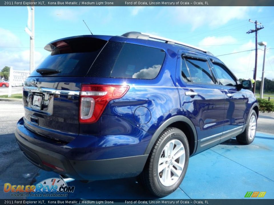 2011 Ford Explorer XLT Kona Blue Metallic / Medium Light Stone Photo #5