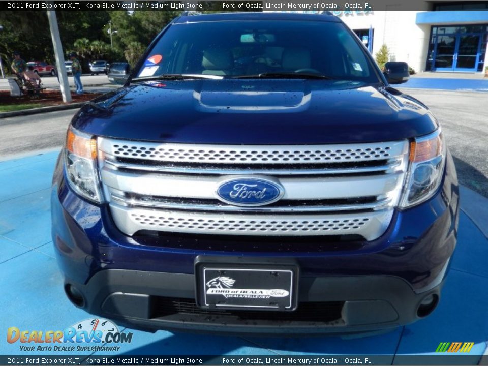 2011 Ford Explorer XLT Kona Blue Metallic / Medium Light Stone Photo #8