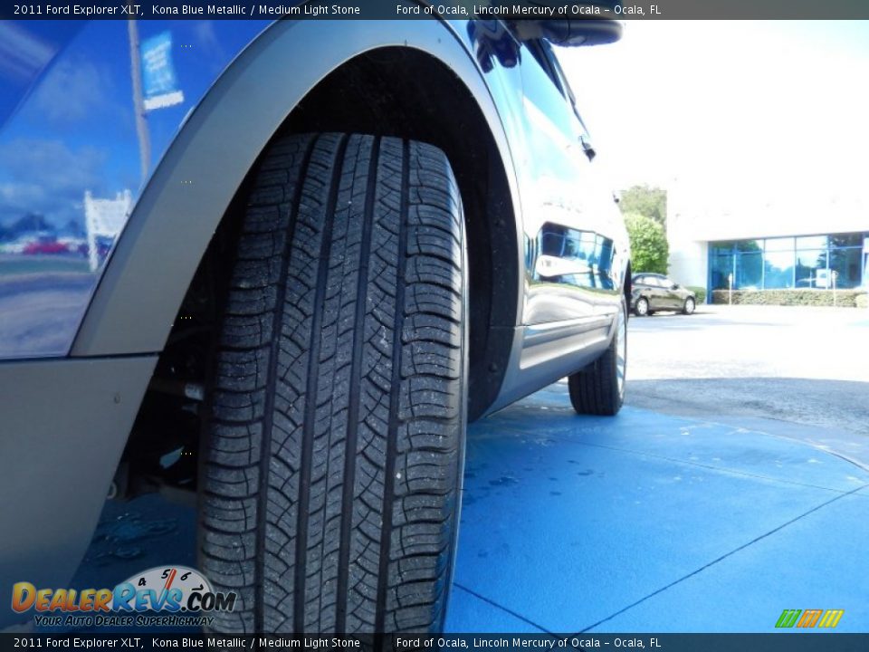 2011 Ford Explorer XLT Kona Blue Metallic / Medium Light Stone Photo #12
