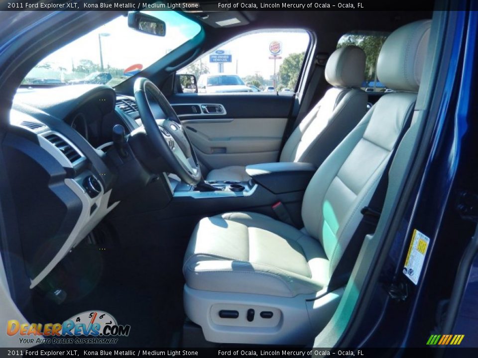 2011 Ford Explorer XLT Kona Blue Metallic / Medium Light Stone Photo #13