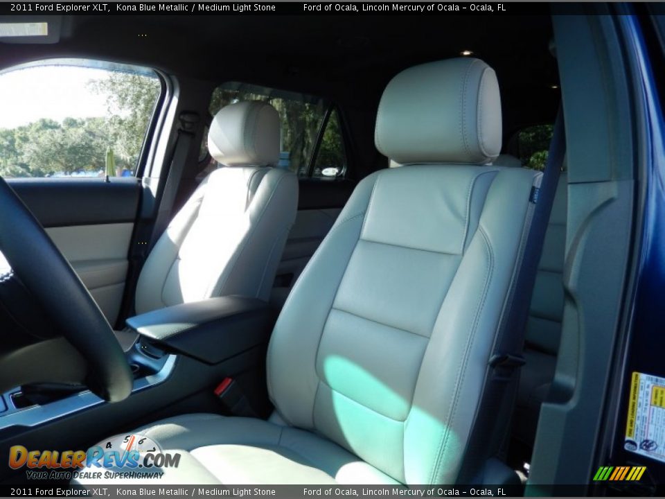 2011 Ford Explorer XLT Kona Blue Metallic / Medium Light Stone Photo #14