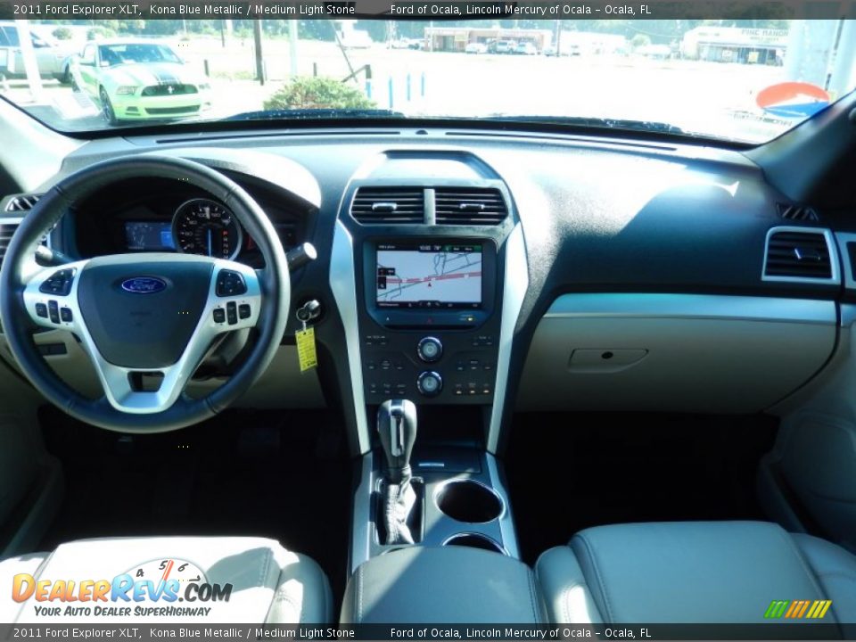 2011 Ford Explorer XLT Kona Blue Metallic / Medium Light Stone Photo #21