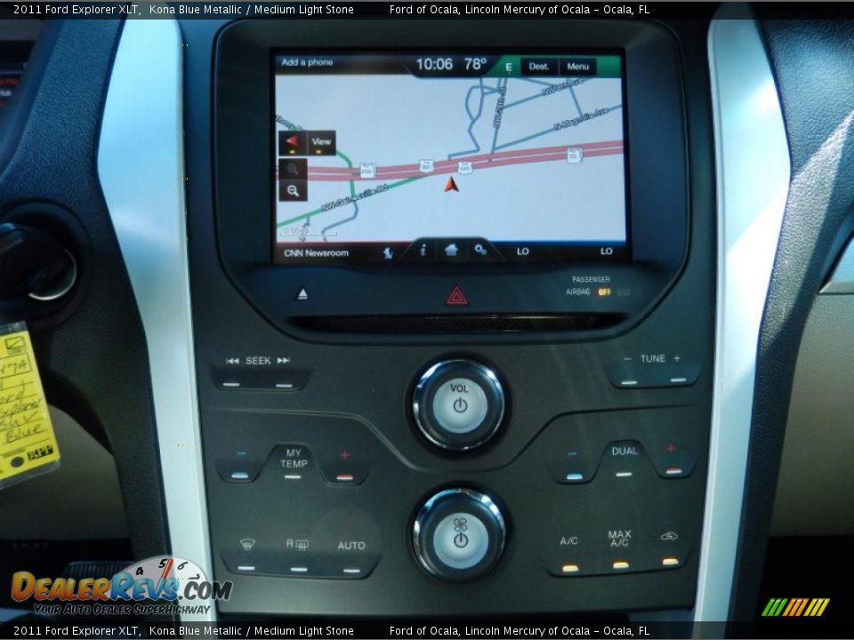 2011 Ford Explorer XLT Kona Blue Metallic / Medium Light Stone Photo #24