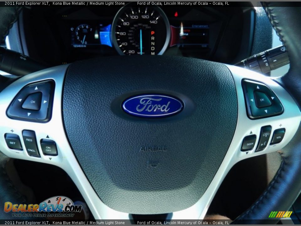 2011 Ford Explorer XLT Kona Blue Metallic / Medium Light Stone Photo #26