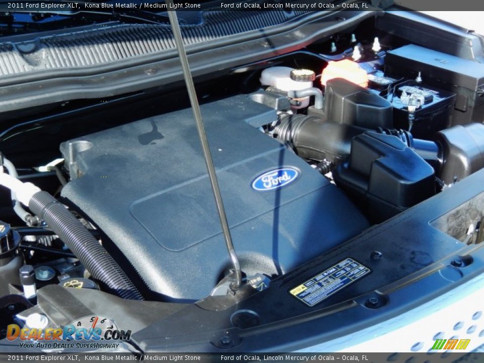 2011 Ford Explorer XLT Kona Blue Metallic / Medium Light Stone Photo #27
