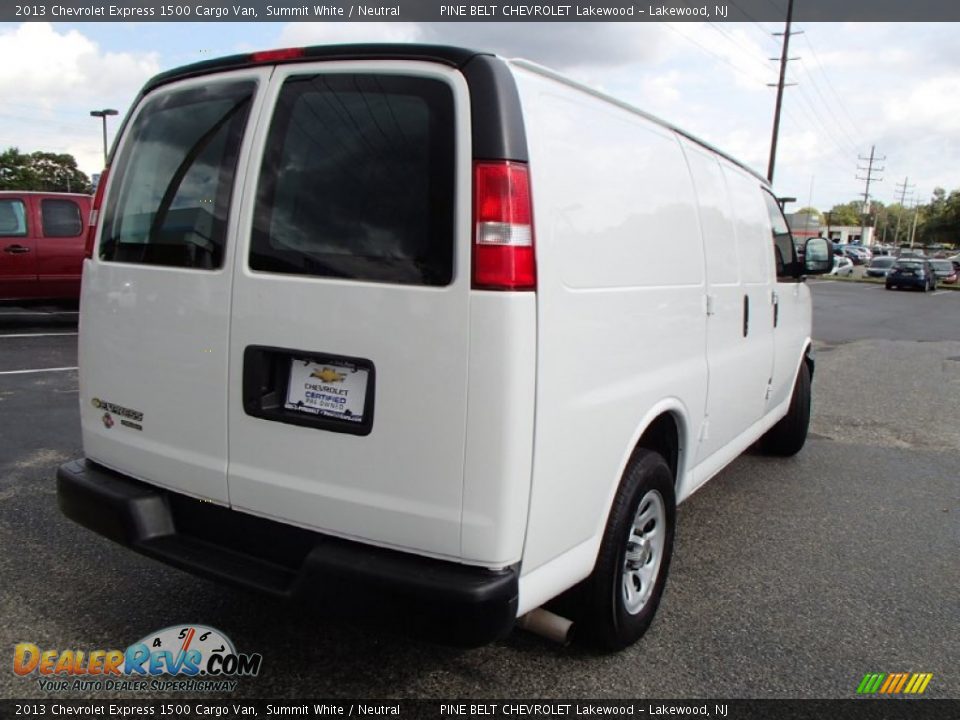 2013 Chevrolet Express 1500 Cargo Van Summit White / Neutral Photo #7