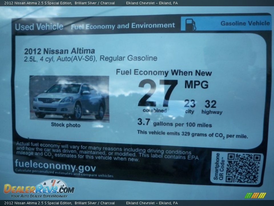 2012 Nissan Altima 2.5 S Special Edition Brilliant Silver / Charcoal Photo #29