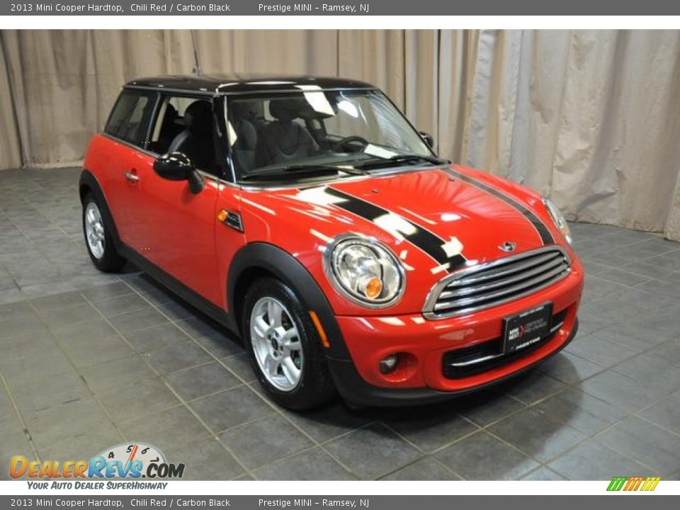 2013 Mini Cooper Hardtop Chili Red / Carbon Black Photo #4