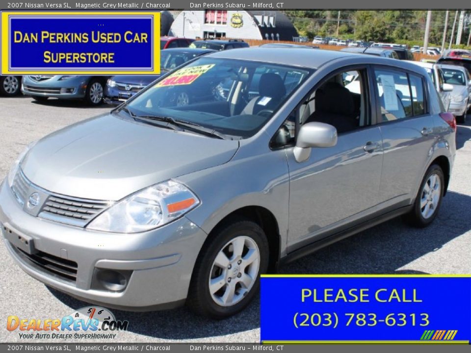 2007 Nissan Versa SL Magnetic Grey Metallic / Charcoal Photo #1