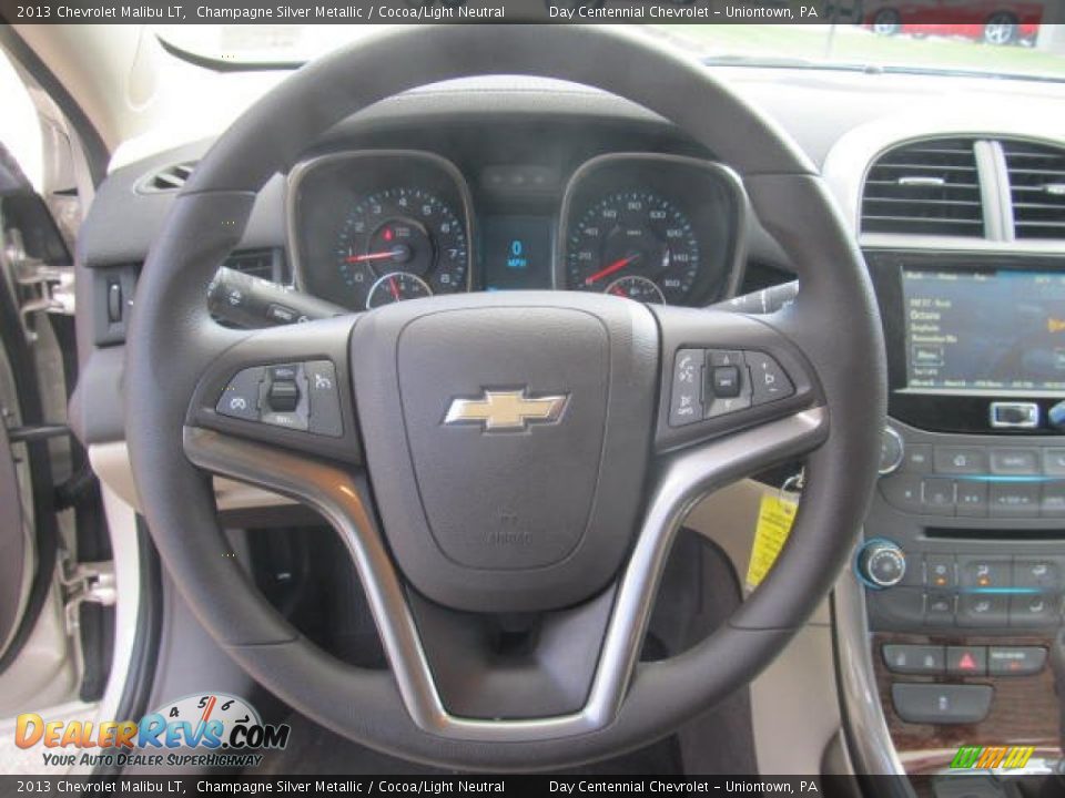 2013 Chevrolet Malibu LT Champagne Silver Metallic / Cocoa/Light Neutral Photo #14