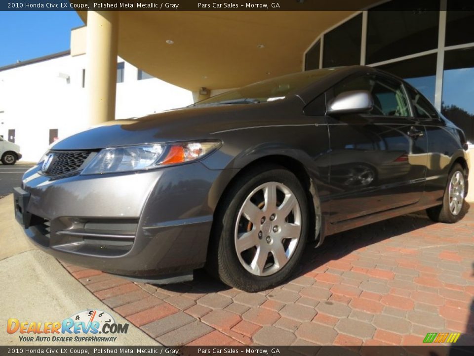 2010 Honda Civic LX Coupe Polished Metal Metallic / Gray Photo #1