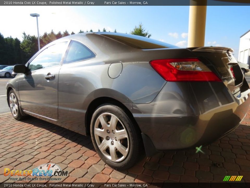 2010 Honda Civic LX Coupe Polished Metal Metallic / Gray Photo #2