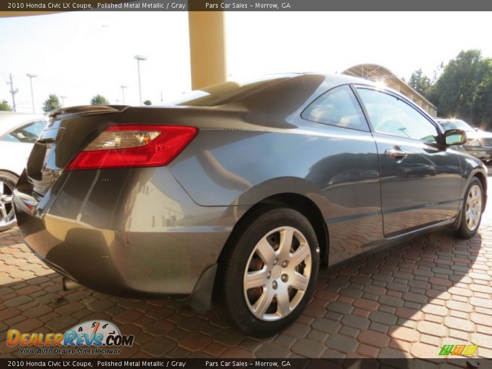 2010 Honda Civic LX Coupe Polished Metal Metallic / Gray Photo #3