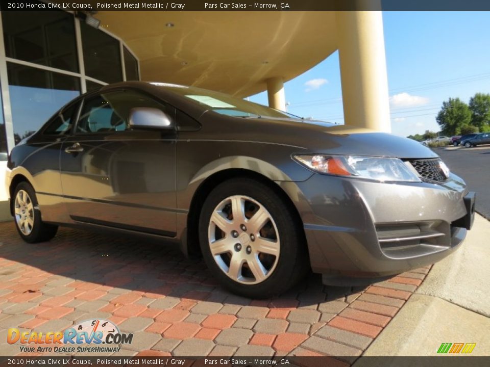 2010 Honda Civic LX Coupe Polished Metal Metallic / Gray Photo #4