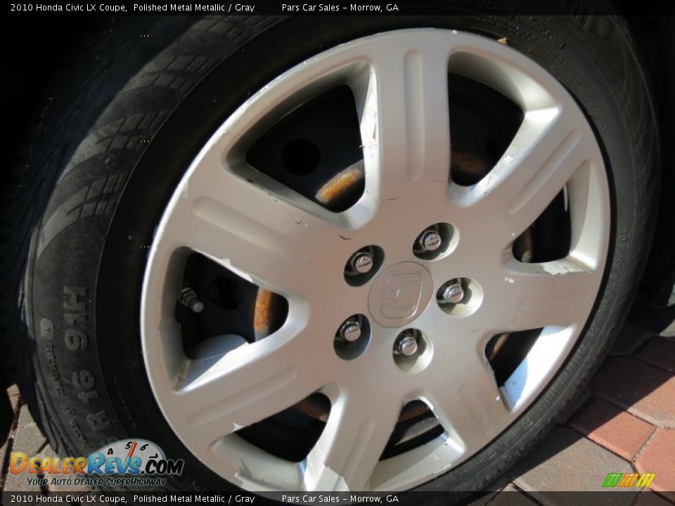 2010 Honda Civic LX Coupe Polished Metal Metallic / Gray Photo #5