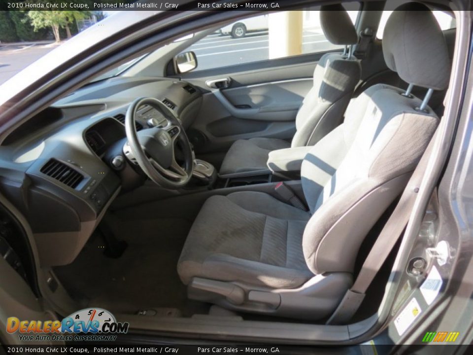 2010 Honda Civic LX Coupe Polished Metal Metallic / Gray Photo #6