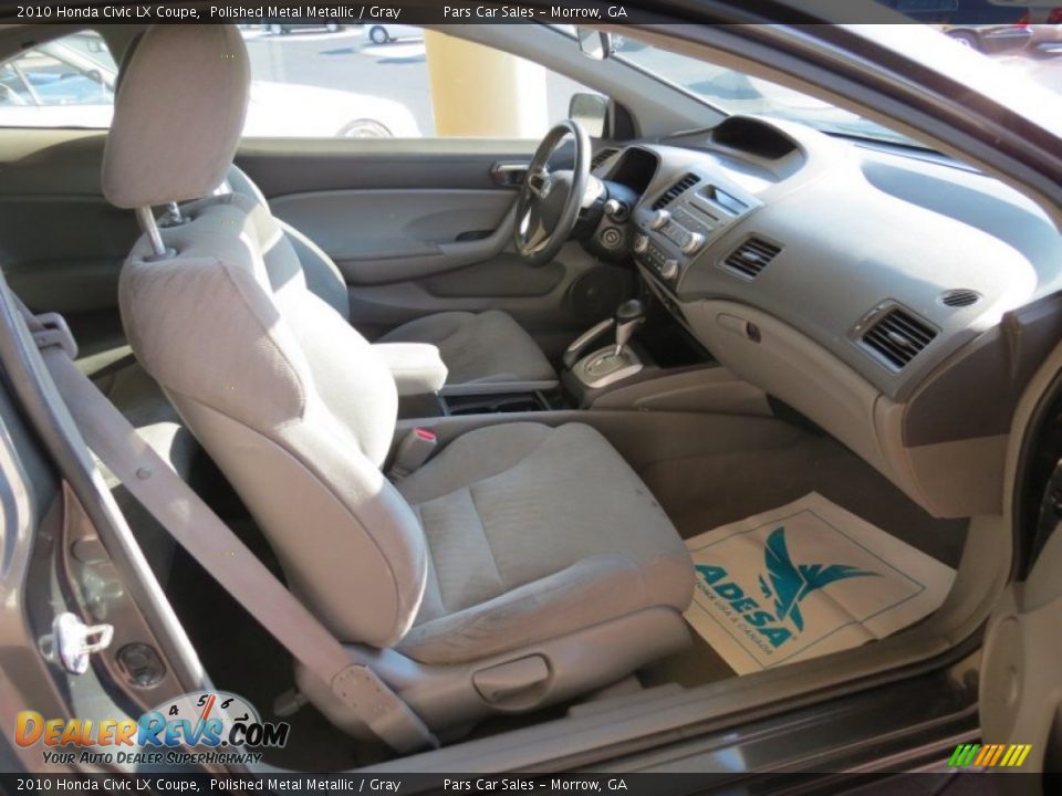 2010 Honda Civic LX Coupe Polished Metal Metallic / Gray Photo #9
