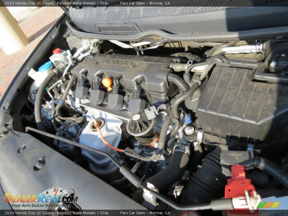 2010 Honda Civic LX Coupe Polished Metal Metallic / Gray Photo #10