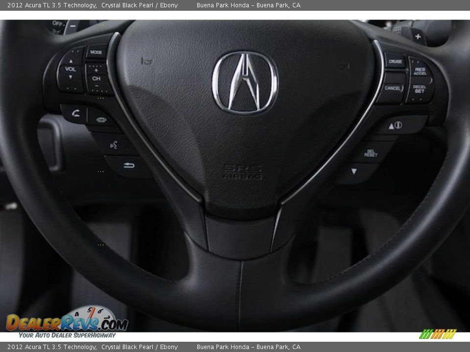 2012 Acura TL 3.5 Technology Crystal Black Pearl / Ebony Photo #6