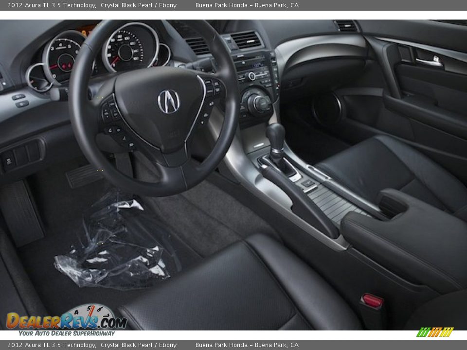 2012 Acura TL 3.5 Technology Crystal Black Pearl / Ebony Photo #12
