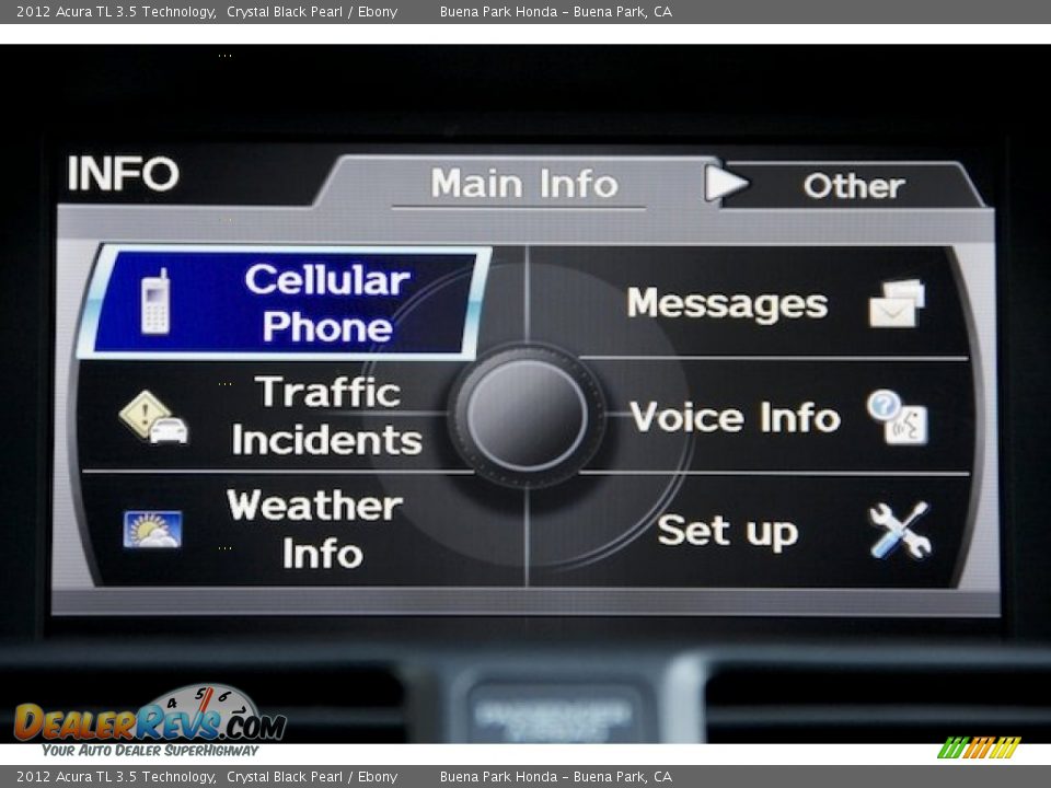 2012 Acura TL 3.5 Technology Crystal Black Pearl / Ebony Photo #23