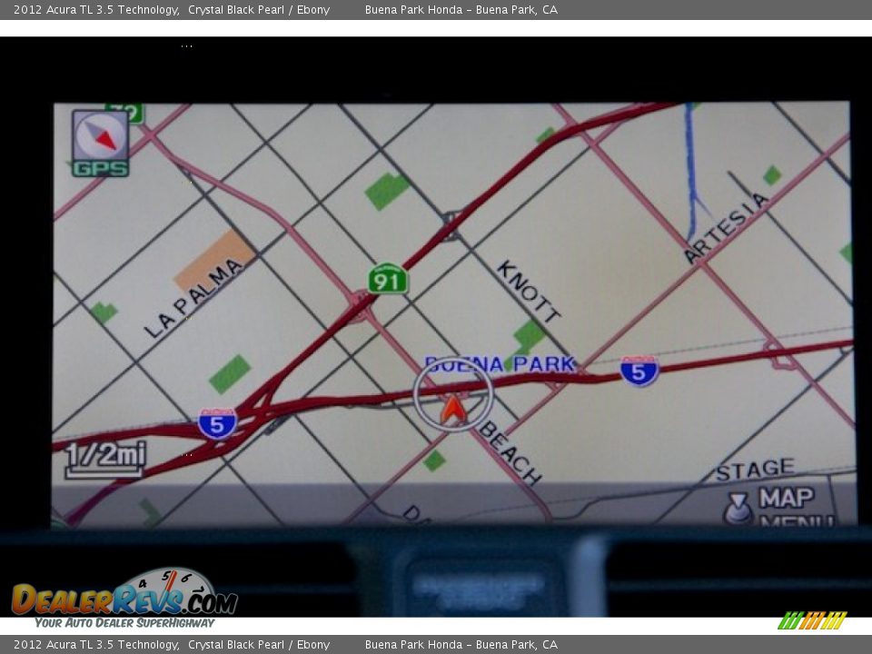2012 Acura TL 3.5 Technology Crystal Black Pearl / Ebony Photo #24