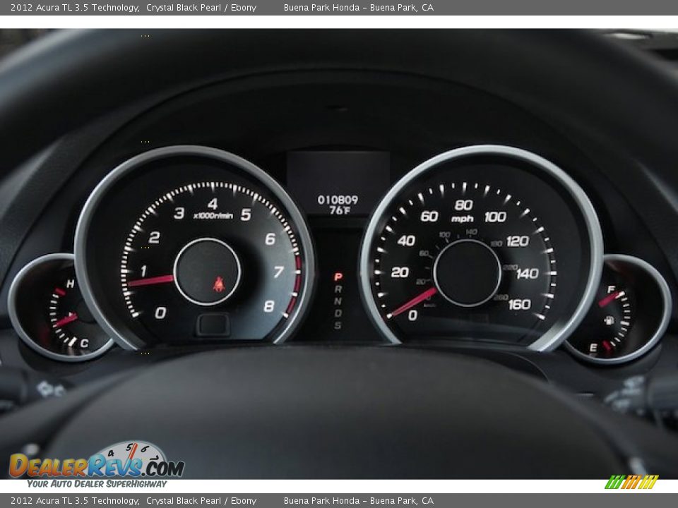 2012 Acura TL 3.5 Technology Crystal Black Pearl / Ebony Photo #26