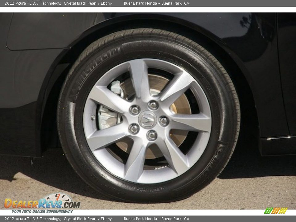 2012 Acura TL 3.5 Technology Crystal Black Pearl / Ebony Photo #33