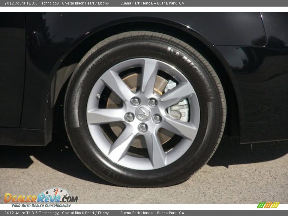 2012 Acura TL 3.5 Technology Crystal Black Pearl / Ebony Photo #34