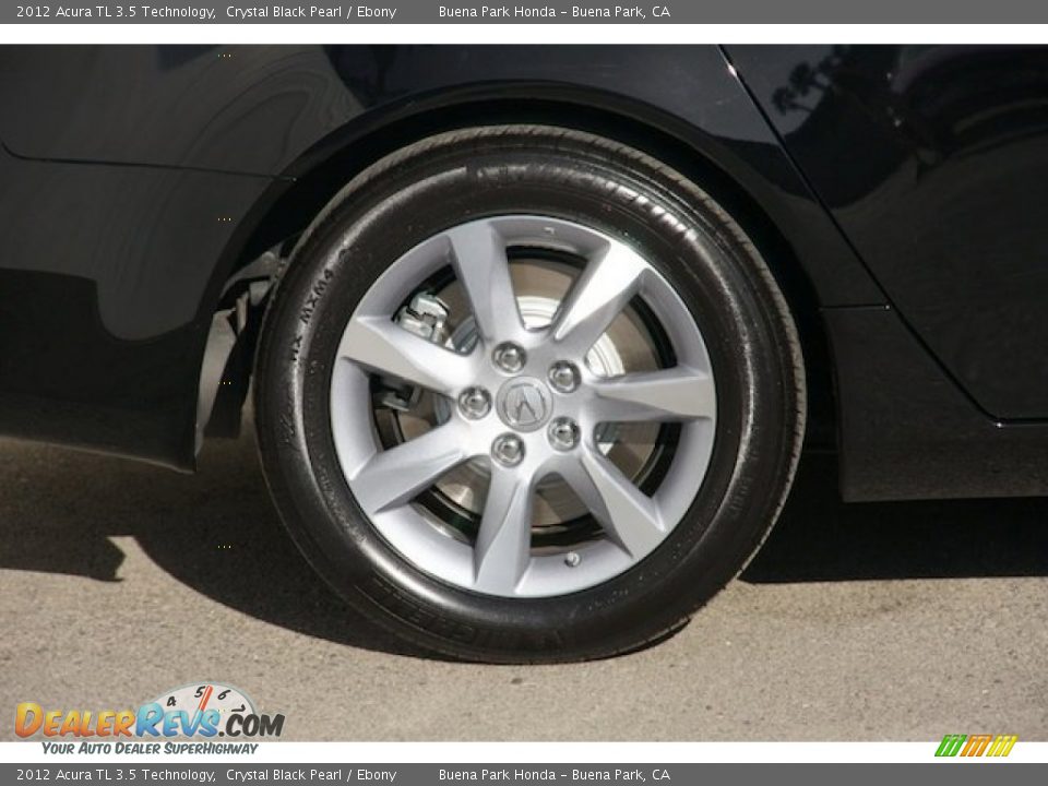 2012 Acura TL 3.5 Technology Crystal Black Pearl / Ebony Photo #35