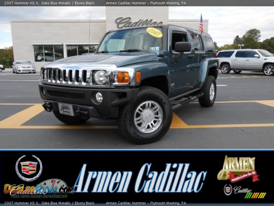2007 Hummer H3 X Slate Blue Metallic / Ebony Black Photo #1