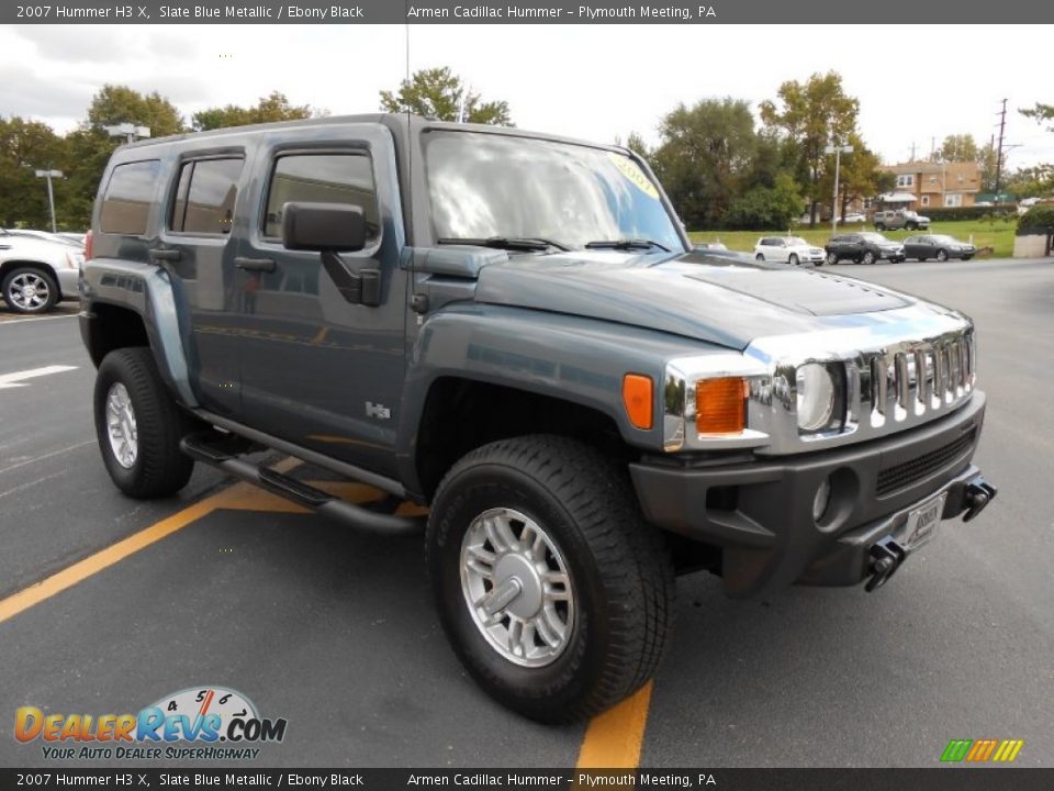 2007 Hummer H3 X Slate Blue Metallic / Ebony Black Photo #3