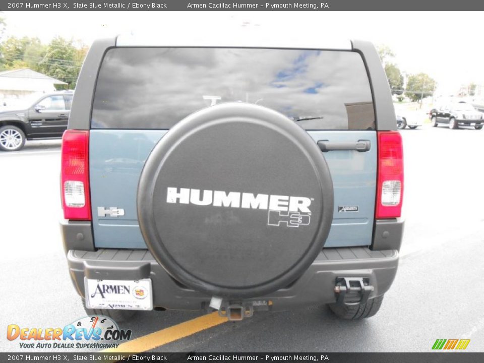 2007 Hummer H3 X Slate Blue Metallic / Ebony Black Photo #6