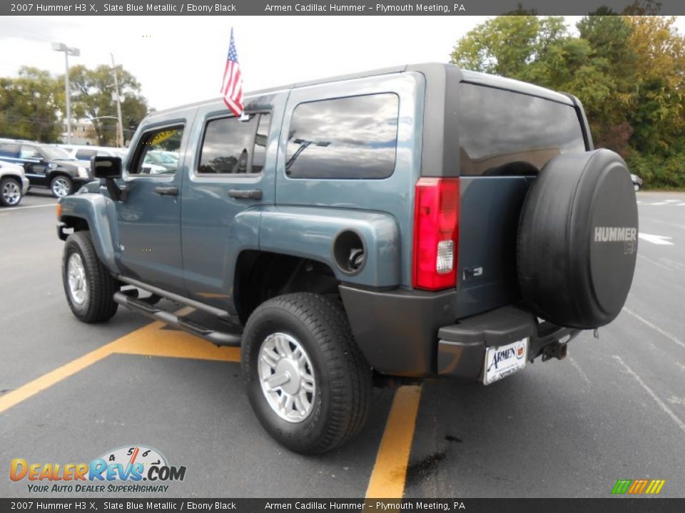2007 Hummer H3 X Slate Blue Metallic / Ebony Black Photo #7