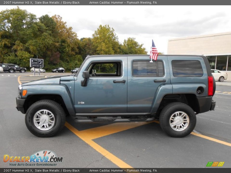 2007 Hummer H3 X Slate Blue Metallic / Ebony Black Photo #8