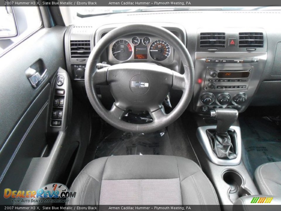 2007 Hummer H3 X Slate Blue Metallic / Ebony Black Photo #19