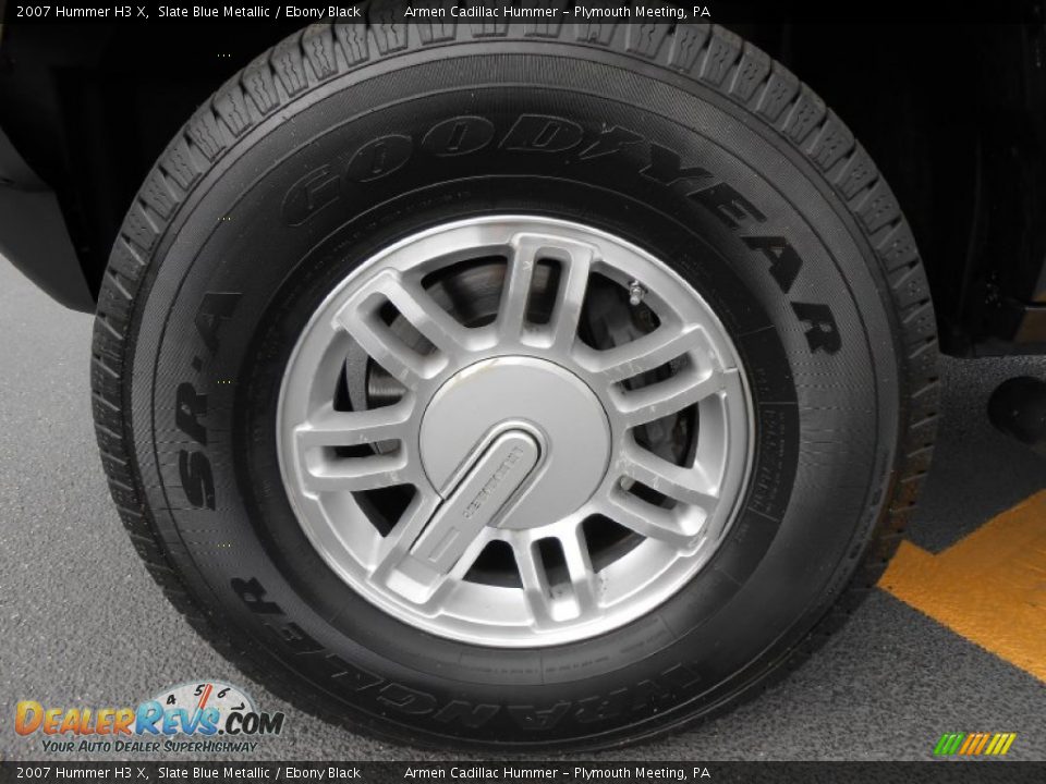 2007 Hummer H3 X Slate Blue Metallic / Ebony Black Photo #21