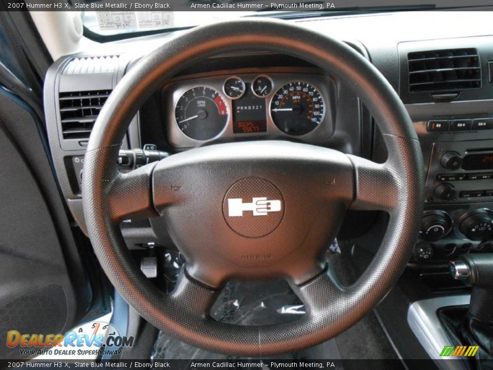 2007 Hummer H3 X Slate Blue Metallic / Ebony Black Photo #24