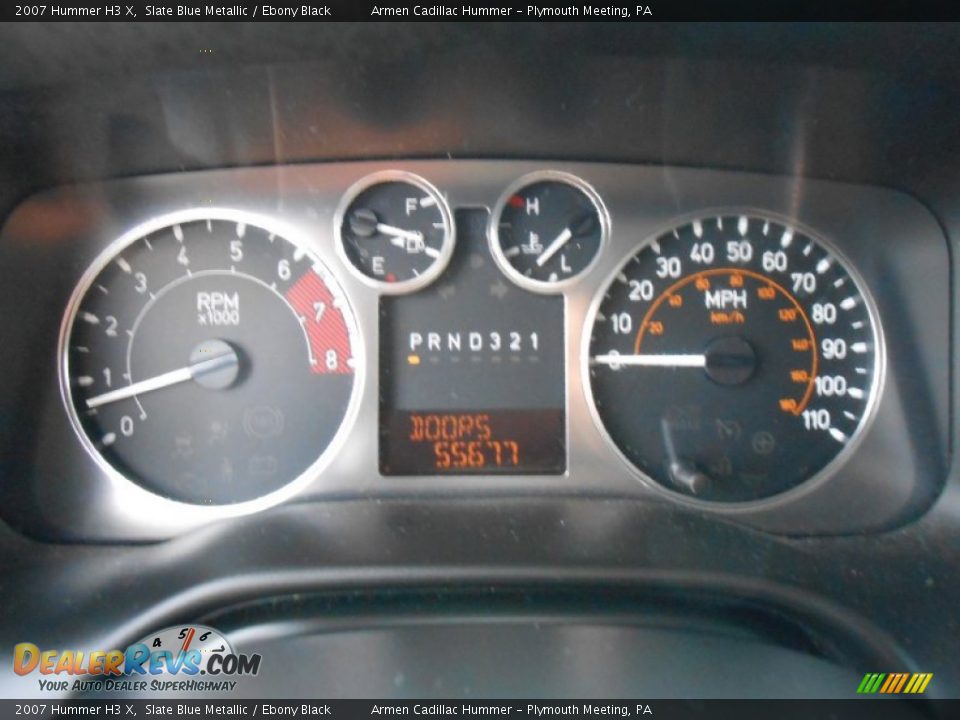 2007 Hummer H3 X Slate Blue Metallic / Ebony Black Photo #25