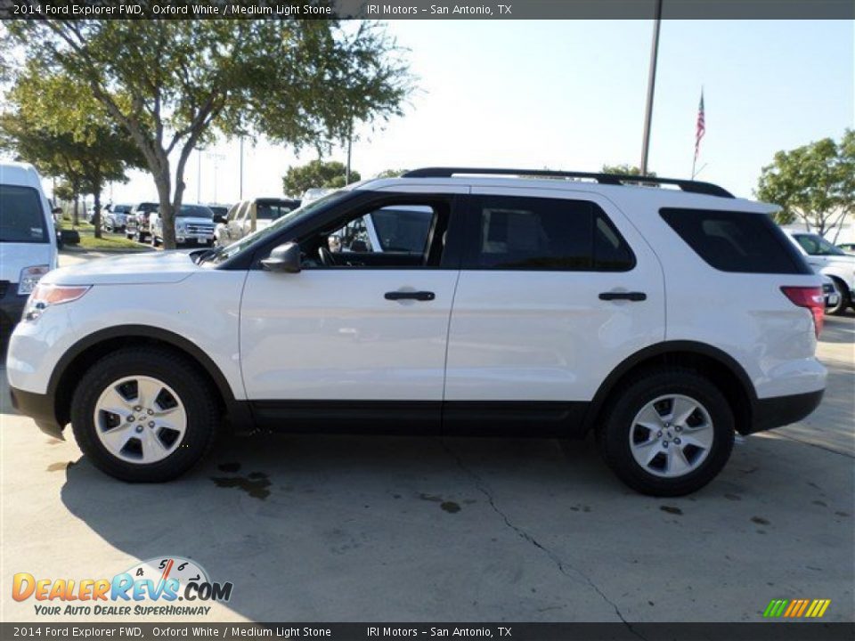 2014 Ford Explorer FWD Oxford White / Medium Light Stone Photo #2